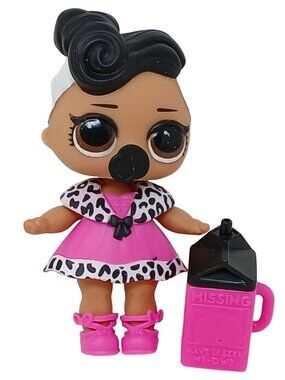 LOL Surprise Doll Dollface W/ Milk Carton Cup & Removable Outfit #J11E